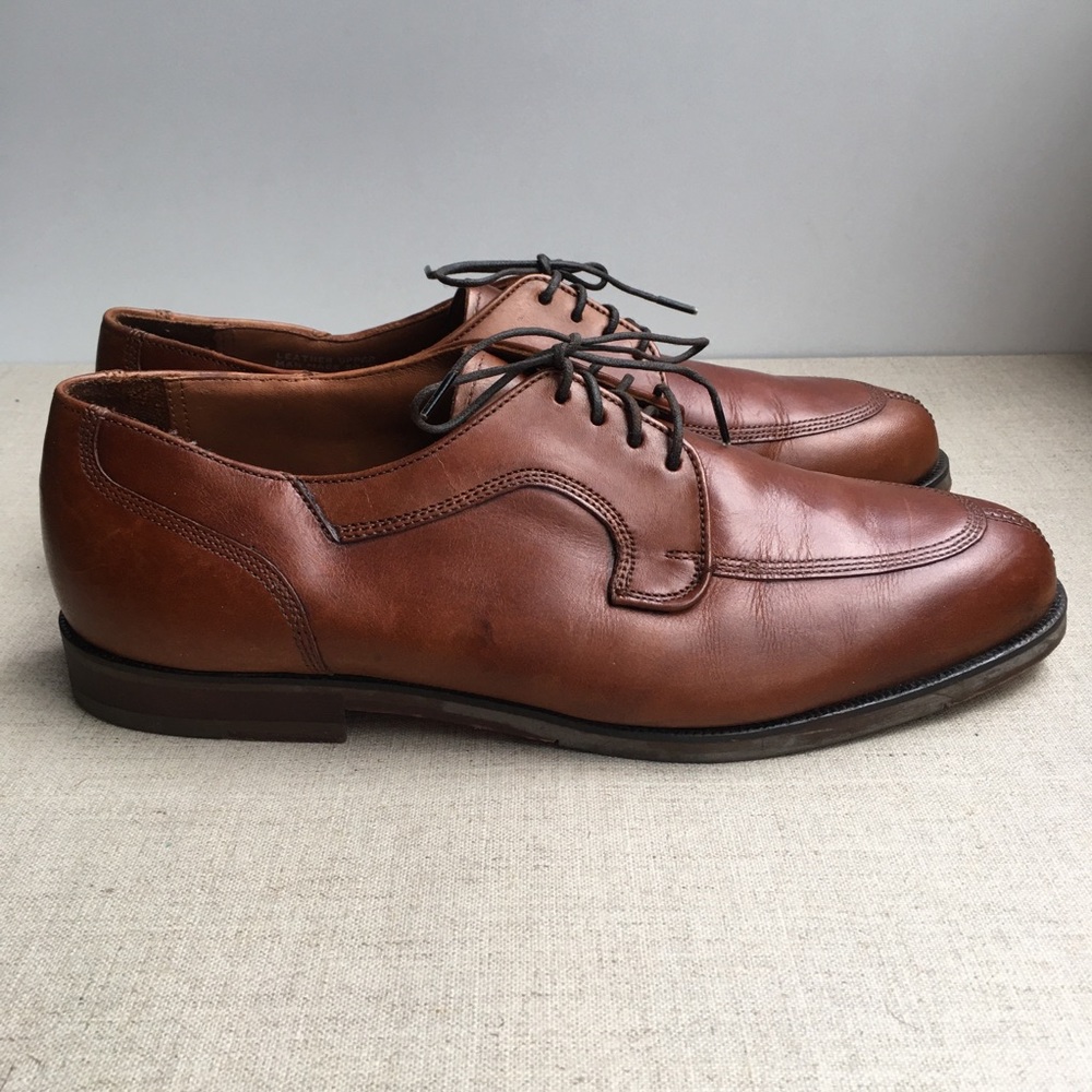 Bostonian Men US 8 Brown Leather Lace-Up Shoes